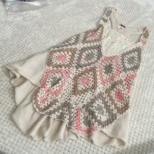 Stunning Free People Crochet tunic